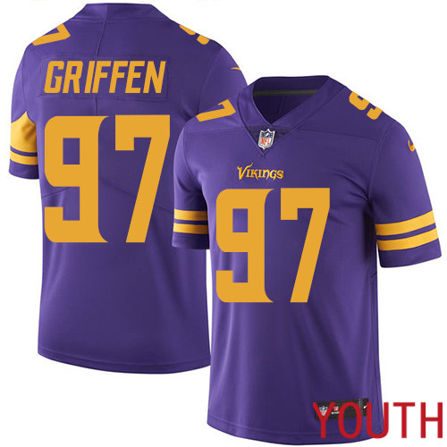 Minnesota Vikings #97 Limited Everson Griffen Purple Nike NFL Youth Jersey Rush Vapor Untouchable